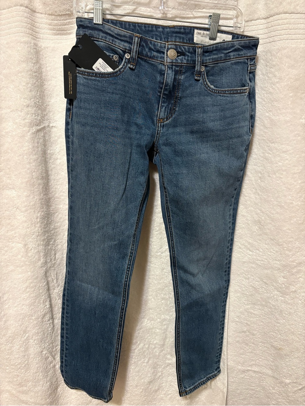 rag & bone Women's Boyfriend Jeans in Medium Blue Wash